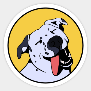 Gleeful Dog - Funny Animal Design Sticker